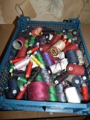 Quantity of Assorted Small Spools of Thread and Yarn