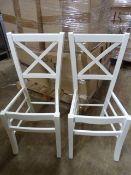 *Ten Susy Cream Wood Chairs (no seats)