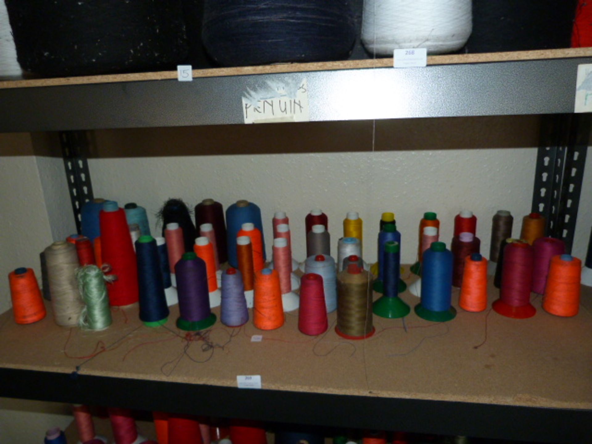 ~50 Spools of Assorted Part Used Thread and Yarn