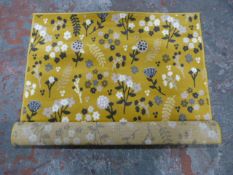 Floral Pattern Mustard Rug ~170x120cm