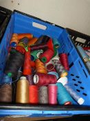 ~50 Spools of Assorted Part Used Thread and Yarn