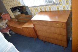Retro Teak Dressing Table and Matching Bedroom Che