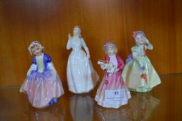 Four Small Royal Doulton Figurines