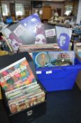 12" LP Records plus a Case of 45rpm 7" Singles