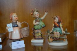 Three Goebel Girl Figures