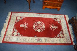 Red & Cream Chinese Style Rug 3ft x 5ft