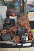 Assorted Photography Equipment: Vintage Cameras, D