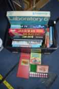 Large Crate of Vintage Board Games, Magic Sets, et