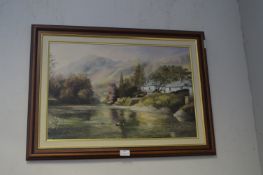 Framed Oil on Board Landscape of Borrowdale, Lake