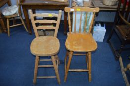 Two Beech Kitchen High Chairs
