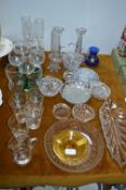 Vintage Glassware; Dishes, Vases, Candlesticks, et