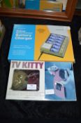 TV Kitty Remote Control Holder and a Battery Charg
