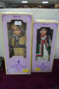 Two Regency Collectors Porcelain Dolls