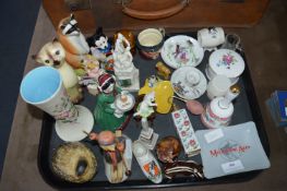 Tray Lot of Pottery Ornaments