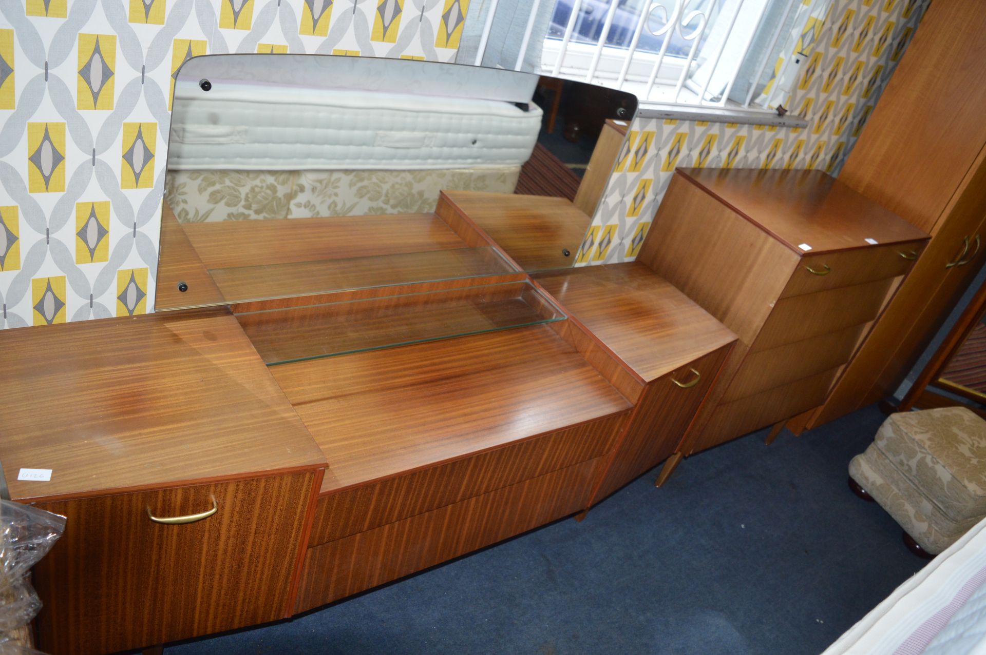Retro Teak Dressing Table and Matching Bedroom Che - Image 2 of 3