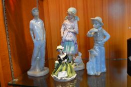 Four Continental Figurines etc.