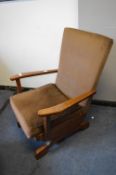 Vintage Oak Framed Rocking Chair