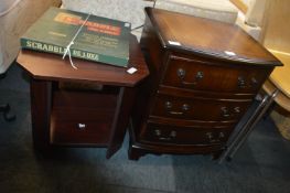 Three Drawer Bedside Cabinet plus Side Table and S