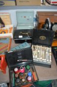 Vintage Cash Boxes, First Aid Set and Artists Case