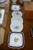 Two Crown Staffordshire Dishes and Three Japanese