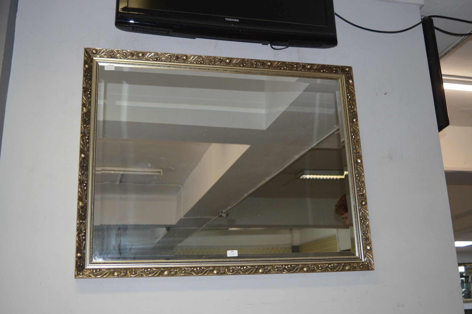 Gilt Framed Beveled Edge Mirror