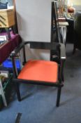 Black Lacquered Vintage Style Chair