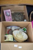 Two Boxes of Household Goods; Kitchenware, Decante