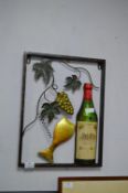 Decorative Metal Wine Bottle Wall Art