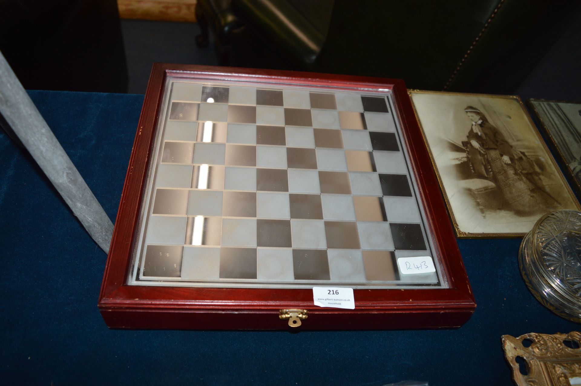 Glass Chess Set and Board - Image 2 of 3