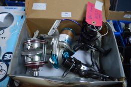 Four Fishing Reels Including Bait Runner Carp Reel