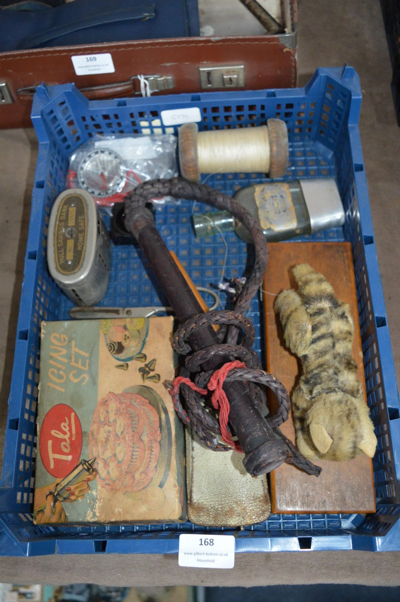 Collectibles Including Whip, Money Box, etc.