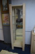 Glazed Display Cabinet in Limed Oak Finish (to mat