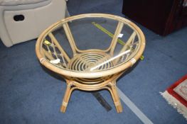 bamboo Circular Conservatory Coffee Table