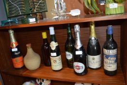 Eight Vintage Bottles of Alcohol