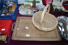 Wooden Tray and a Planter Basket
