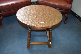 Copper Topped Circular Pub Table