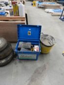 *Shakespeare Fishing Box Containing Various Tools, an Two Builders Buckets