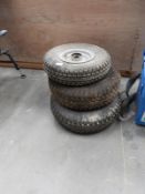 *Three Static Caravan Wheel and Tyres