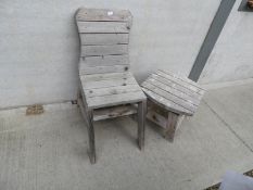 *Soft Wood Garden Table & Chair