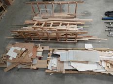 *Two Pallets Containing Assorted Timber Offcuts and Two Trolleys of Timber Offcuts