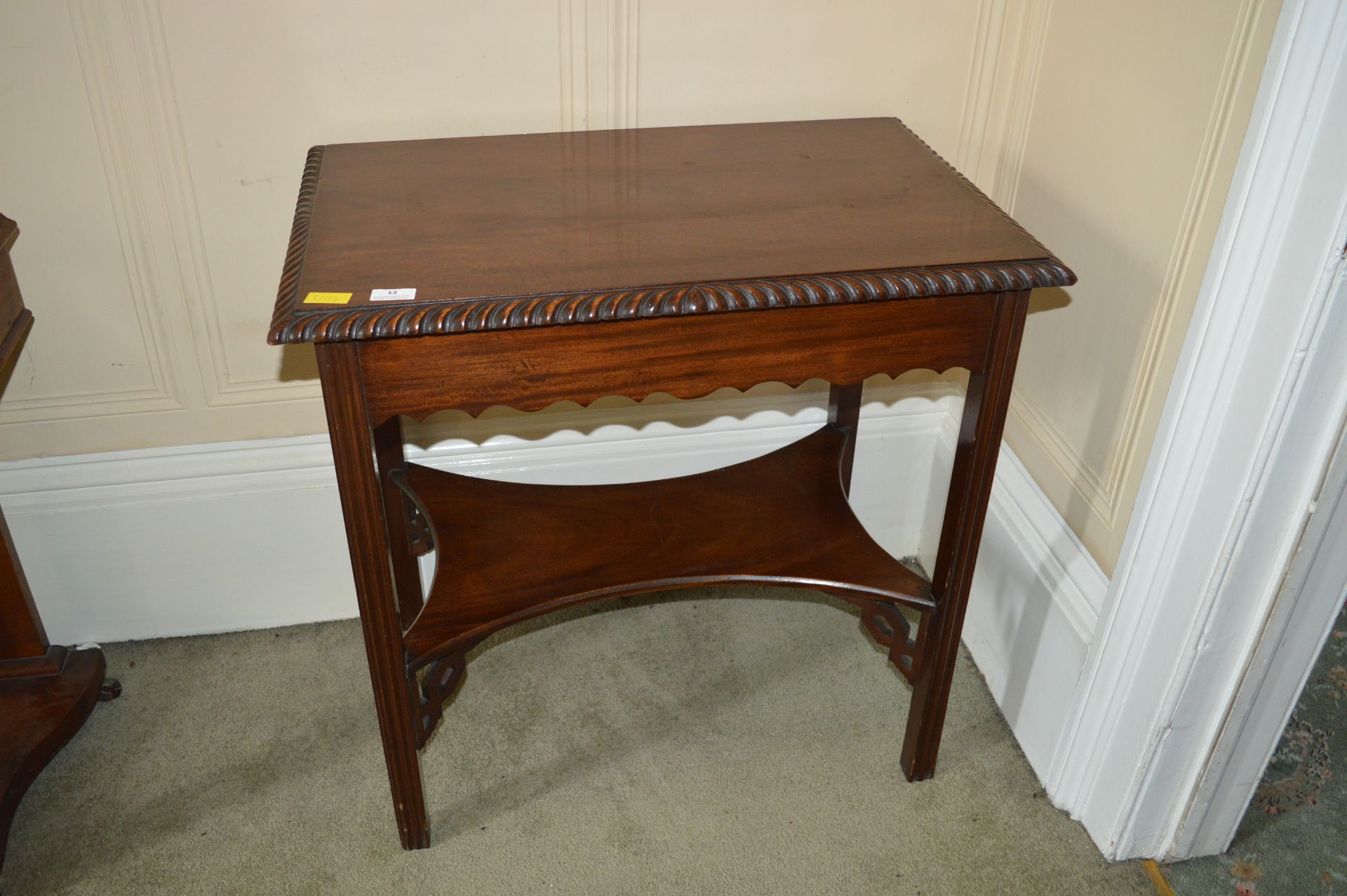 Small Two Tier Mahogany Side Table