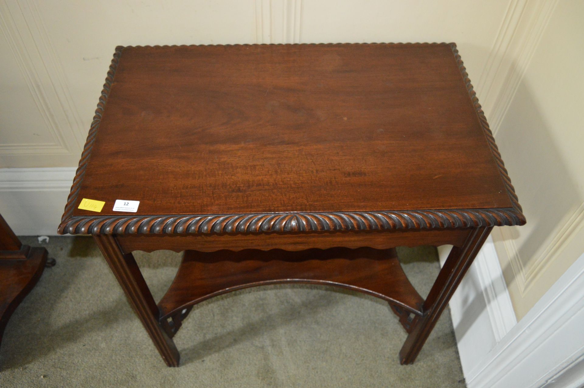 Small Two Tier Mahogany Side Table - Image 2 of 2