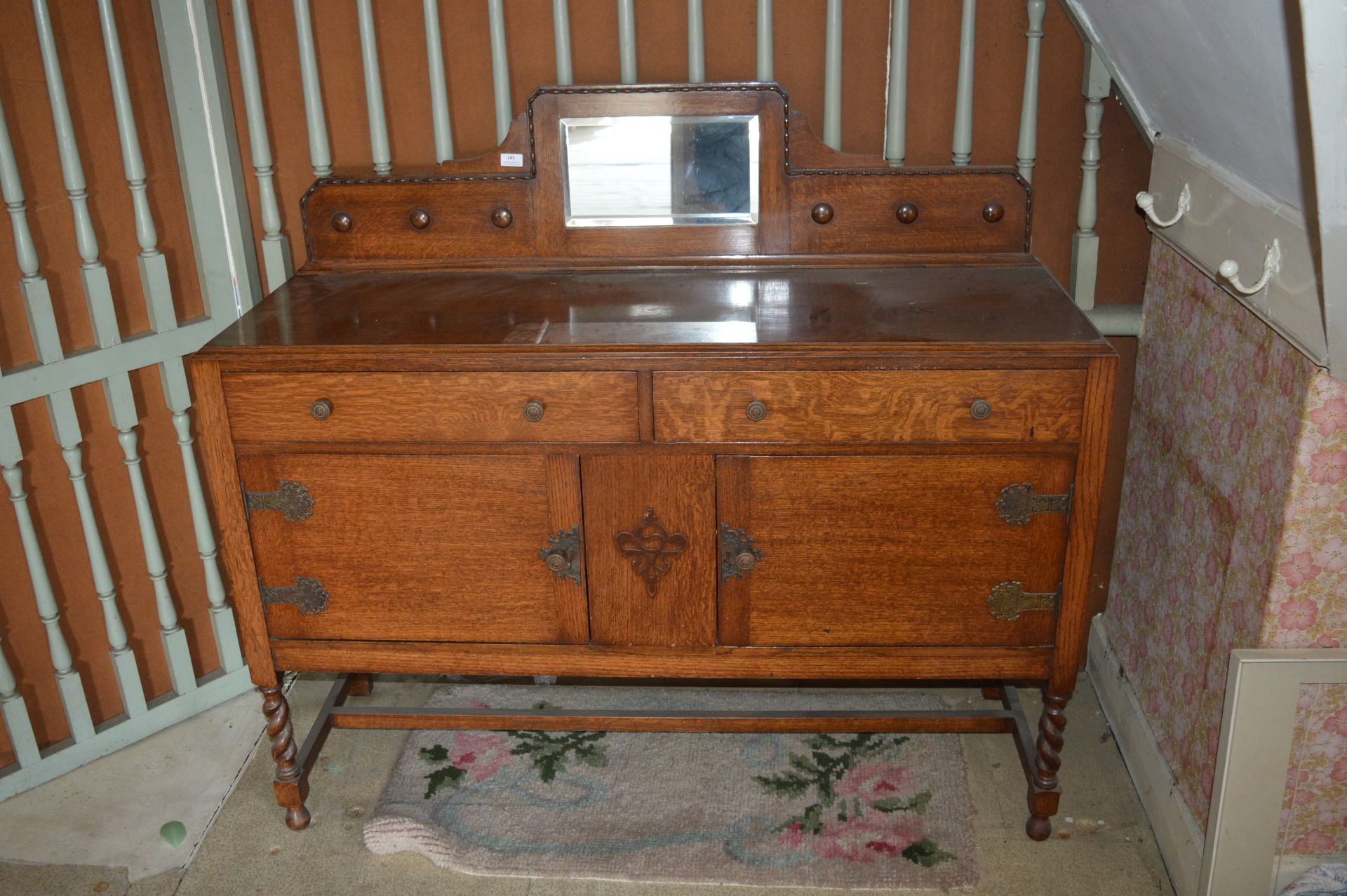Vintage Cass Sideboard with Barley Twist Legs - Image 2 of 2