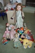 Collection of Vintage Dolls and Soft Toys