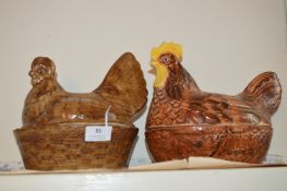 Two Chicken Egg Holders