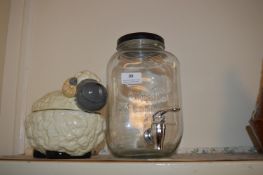 Mason Jar with Valve, and a Sheep Storage Jar