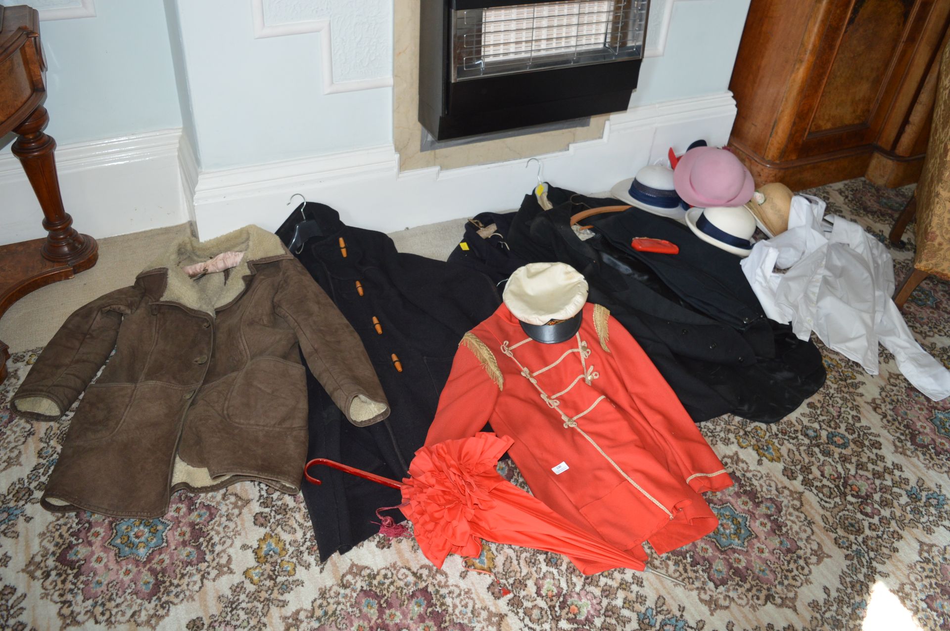 Quantity of Vintage Clothing Including Sheepskin Jacket, Duffle Coat, etc.