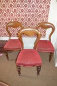 Three Upholstered Dining Chairs (AF)