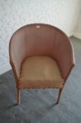 Pink Painted Lloyd Loom Style Chair