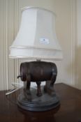 Small Barrel Shaped Table Lamp